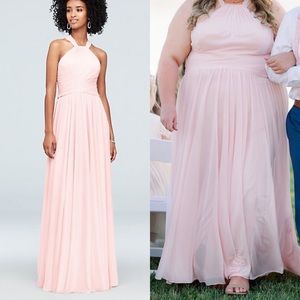 David’s Bridal High-Neck Mesh Crisscross Petal 26